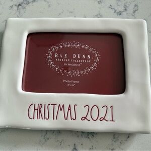 Rae Dunn White and Red Christmas Photo Frame